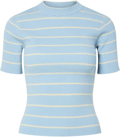 Pieces T-shirt Pcmira Ss O-neck Knit Noos Bc 17162085 Cashmere Blue Dames Maat - S