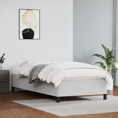 vidaXL - Bedframe - kunstleer - wit - 80x200 - cm