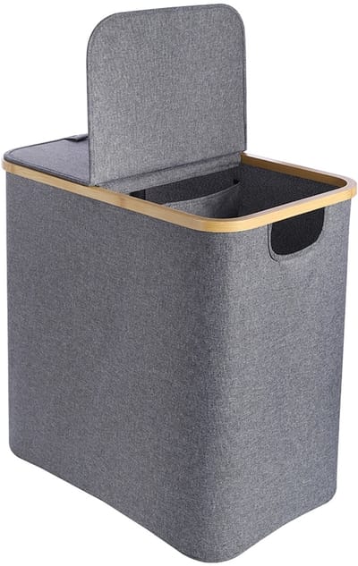 Ezystorage Opvouwbare wasmand 2 vakken - 87 liter