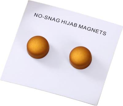 2x Hoofdoek Magneet - Magnetische Broche - Magneetbroche - Sjaal - Hijab Accessoires - Abaya - 12mm - 2 Stuks - Mat Goud