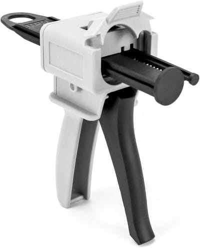 Lijmpistool voor harsmenging - Handmodel - Voorgemengde lijm - Drukpistool 10:1 - Lijmpistool met bus - Mengapplicator - Geschikt voor doe-het-zelfprojecten - Zwart - 50 ml