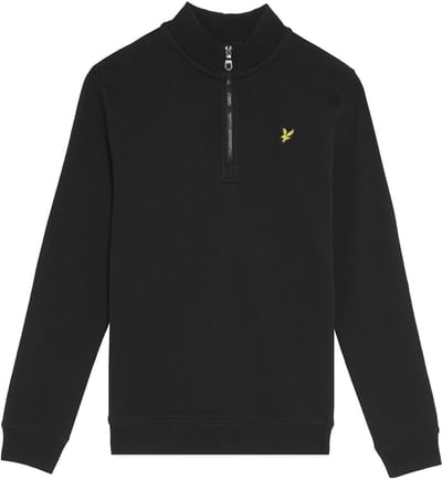 Lyle & Scott Quarter Zip Pullover Truien & Vesten Jongens - Sweater - Hoodie - Vest- Zwart - Maat 134/140