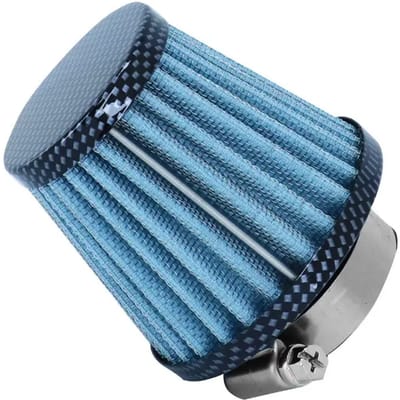 Luchtfilter claxon Ø28/35mm carbon en blauw replay nieuw voor motor scooter