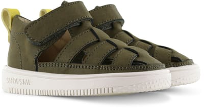 Shoesme Donkergroen Sandaaltje - Sandalen Kind - Jongens - Dark Green - Microleer - Maat 19