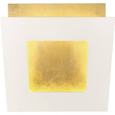 Mantra Iluminación LED wandlamp Dalia, wit/goud, 18 x 18 cm, aluminium