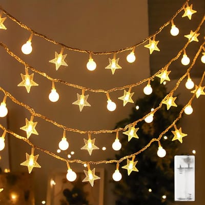 Allecto - Sfeerverlichting - Sterren - Warm Wit - Batterij-Operatie - Kerstverlichting - Binnen - Tuin - Sterrenhemel - Cadeau