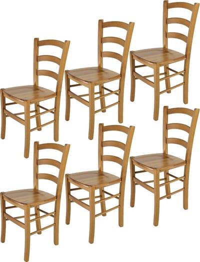 Tommychairs Venice - Eetkamerstoelen - Set van 6 - Eikenhout