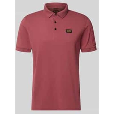 slim fit poloshirt met logopatch