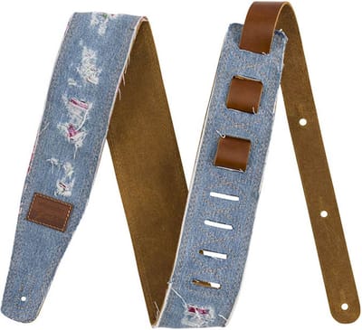 Fender 990638011 Wrangler gescheurde denim band, indigo