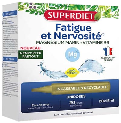 Superdiet Marine Magnesium + Vitamine B6 20 Eenmalige Dosis