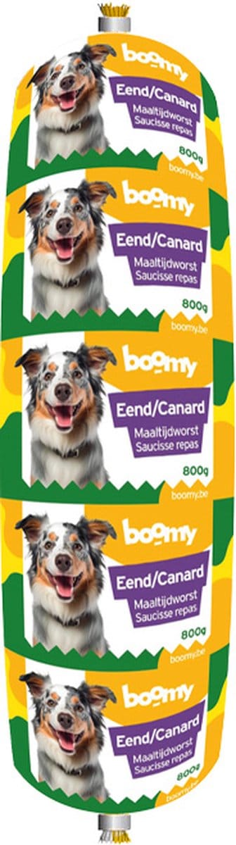 Boomy - Hondenvoer - Maaltijdworst hond - Hondenworst - Vers vlees hond - Eend - 4 x 800g