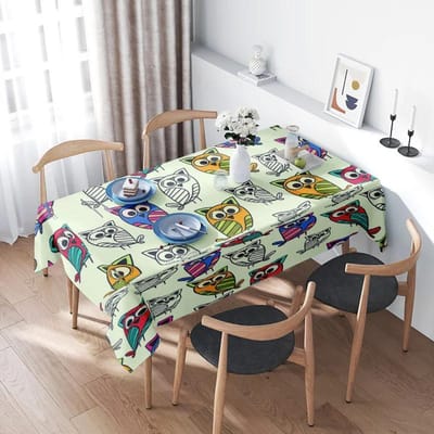 Kleurrijk Uil Tafelkleed Perfecte Aanvulling voor Uw Eetkamer Decoratie! 100x145cm gray