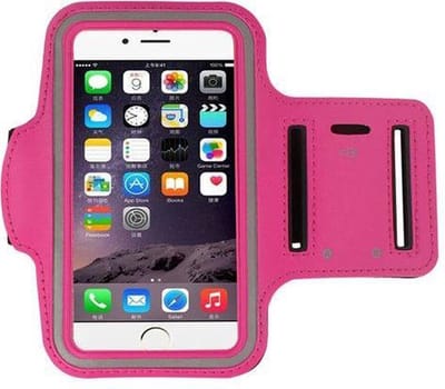 Geschikt voor iPhone 8 hoes Sport armband Hardloopband Hoesje Roze