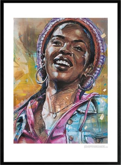 Lauryn Hill print 51x71 cm *ingelijst & gesigneerd