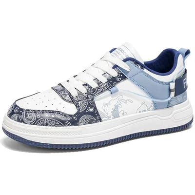 Modieuze Presbyopie Casual Sportschoenen in Koreaanse Stijl Heren Lage Schacht Ontwerp Heren Skateboardschoenen Sportschoenen met Dikke Zool 44 blauw