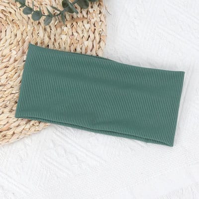 Elastische effen haarbanden voor dames en heren Haarband hardlopen Fitness Sport Yoga Hoofdbanden Meisjes Hoofdband Accessoires One Size groen