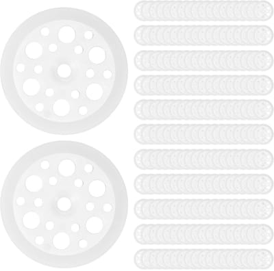 Dailygoods - 200 stuks isolatieschijven disc 46 mm, sluitringen van kunststof, witte PP-schijven, isolatieschijven 46 mm, dikke platen voor bevestiging en ondersteuning van isolatieplaten, schuimplaten
