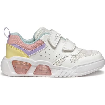 GEOX ILLUMINUS TIENERS Sneakers - WIT/VEELKLEURIG - Maat 31