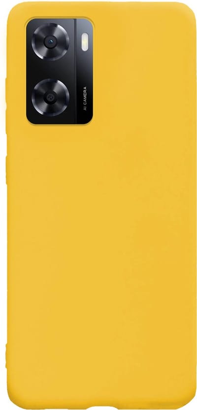 Hoes - Geschikt voor OPPO A57s - Sterk & Shockproof - Hoesje Cover - Siliconen Case - Geel
