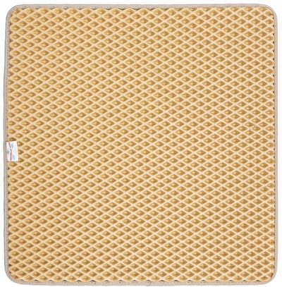 Kattenbakmat 44x44cm - Beige Schuim met Nubuck rand