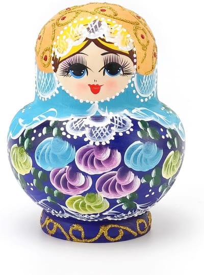 Houten Nestpoppen - Traditionele Poppen - Decoratie en Vermaak - Handgeschilderd Detail - 10 Delig - Multicolor