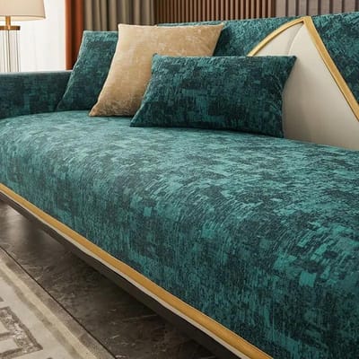 Chenille Luxe Bankkussen Seizoensgebonden Universele Stof Stofdicht Doek Eenvoudig Modern Anti-Slip Kussen Rugleuning Armleuning 70x70cm