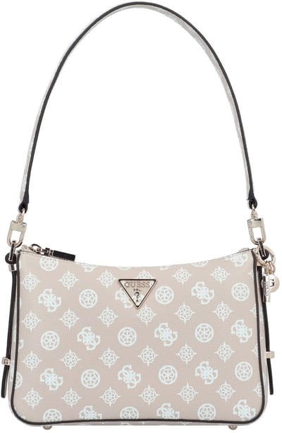 GUESS Schoudertas Eco Erica Top Zip Shoulder Bag Sand Logo Oud roze