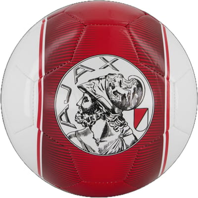 Ajax-minibal wit/rood/wit