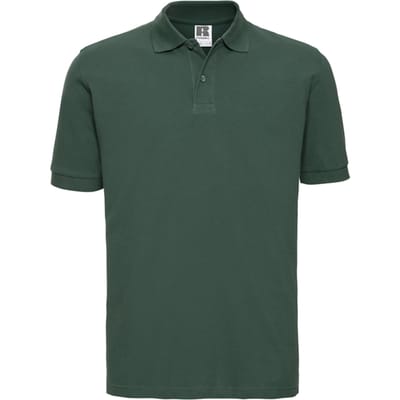 Russell Heren Klassiek Katoenen Polo Shirt (Fles groen)