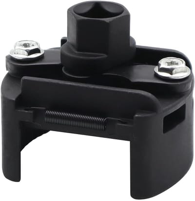 Verstelbare oliefilter sleutel 60-80 mm, met 2 handgrepen en 1/2 inch vierkant, ideaal voor motoronderhoud en auto-reparatie.