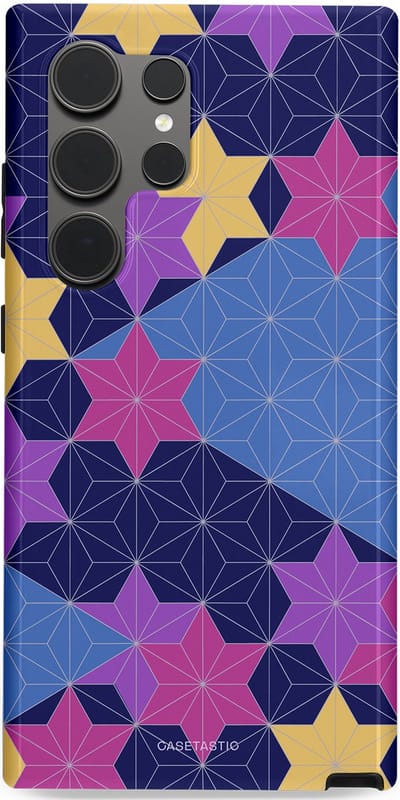 Casetastic Hoesje Geschikt voor Samsung S24 Ultra - Stijlvolle Beschermende Duo-layer Case - Sterrenlijn