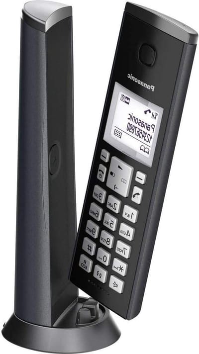 Draadloze Telefoon - DECT Telefoon Vaste Lijn - Thuis Bellen - Eco-Plus Modus - 18 Min Opnametijd - Mat Zwart