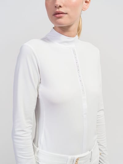 Samshield Julia Crystal Leaf Long Sleeve Women Shirt L Wit