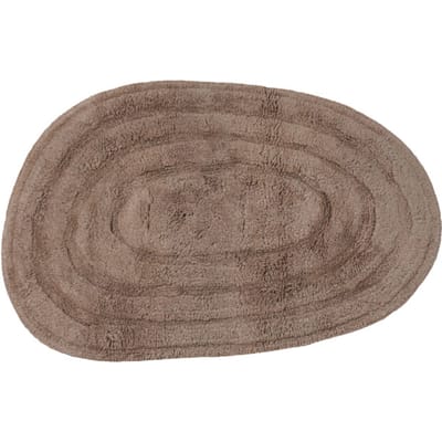 Badmat Oliver - Taupe 60 x 100 cm - Zachte Katoenen Badmat met Organisch Patroon