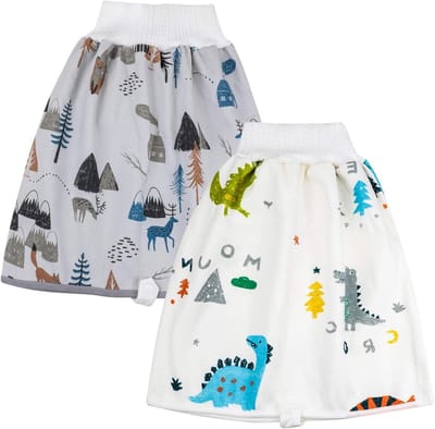 Babytrainingsbroek - Potty Ondergoed - Zindelijkheidstraining - Hoge Taille - 2 Stuks - Meerdere Prints