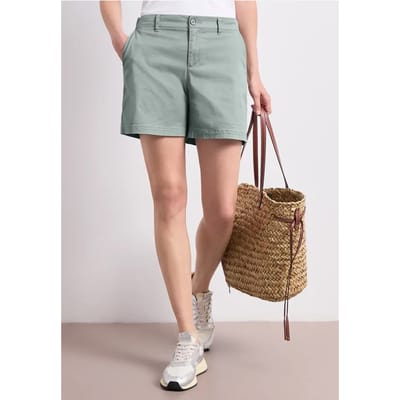 Mid Waist chino shorts in een casual pasvorm