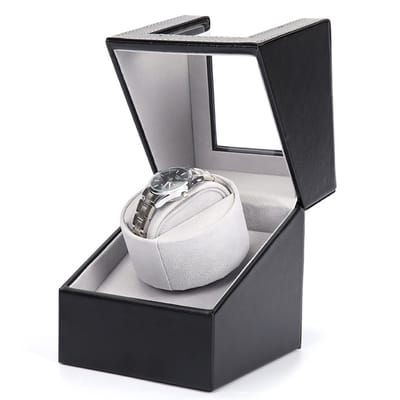 Olvy Time - Watchwinder - Met Poetsdoekje - Horloge Opwinder - Automatische Horloge Winder - 1 Horloge