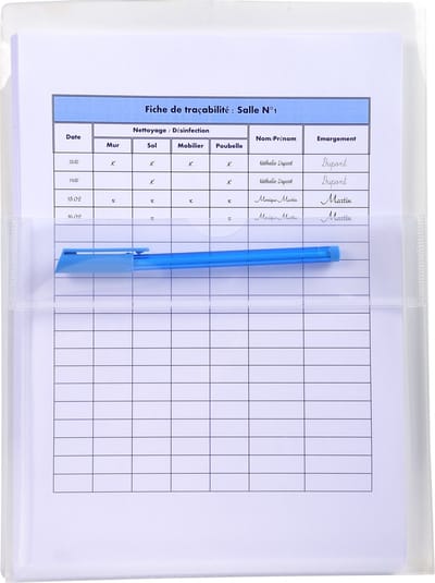 Exacompta 10x Pak van 2 zelfklevende tassen met balg - gladde PP 20/100ste - A4 - Transparant - 56300E