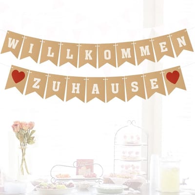 Dailygoods- Slinger Welkomstdecoratie - Banner - Feestdecoratie - Verhuizing - Familiefeesten - Schooljaareindfeest