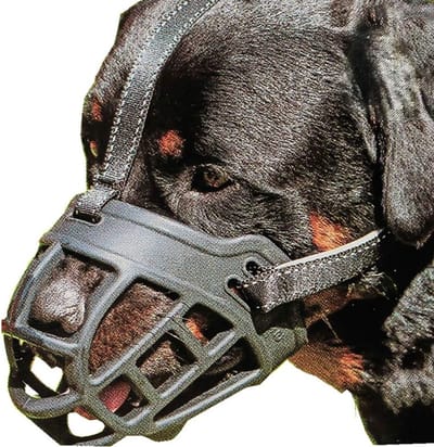 Verstelbare Honden Muilkorf Anti Bijten en Blaffen voor Kleine tot Grote Honden - Maat 5 Zwart