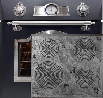 Kaiser inbouwoven EH 6355 Em Sil, elektrische inbouwoven 60 cm 67L+KCT 6705 FI Ara inductiekookplaat 60 cm