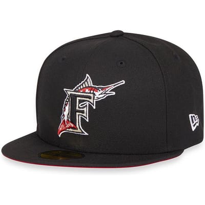 New Era MLB Florida Marlins World Series 1997 59fifty Fitted Pet Zwart