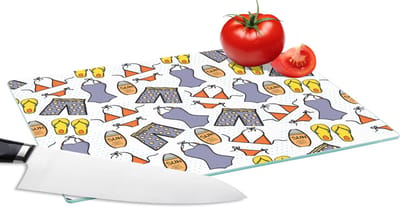 Glazen Snijplank - 28x20 - Badkleding - Patronen - Zomer - Snijplanken Glas