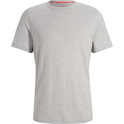 FALKE CORE Logo Round Neck vochtregulerend lyocell katoen shirt met korte mouwen heren grijs - maat L