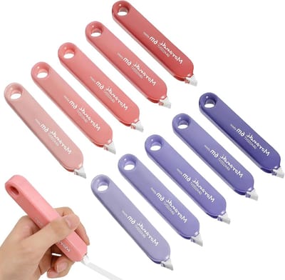 10 Stuks Correctietape, 6m x 5mm Witte Correctietape, Kleine Correctierollers voor Studenten en Kantoormedewerkers, Perfect voor Fouten en Aanpassingen