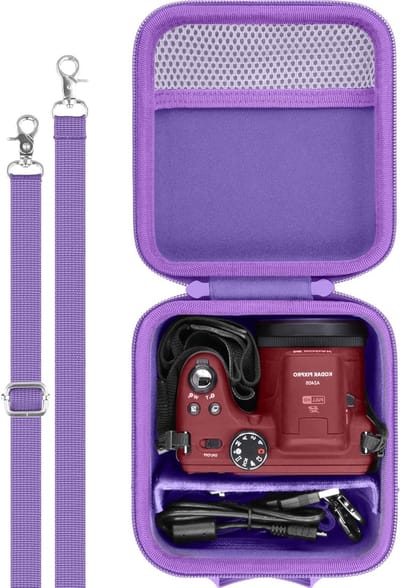 Duurzame en Hard Beschermhoes voor Kodak PIXPRO Zoom Camera's - Geschikt voor AZ405, AZ425, AZ255, AZ401, AZ528 - Paars