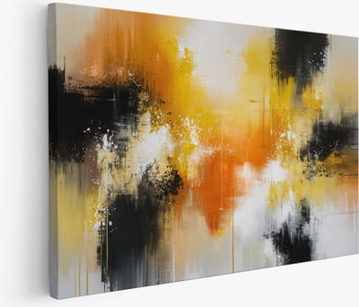 Saammp Muurcirkel Hout - Wilde Bloemen Landschap - Natuur - Abstract - Ø 90 - Wandcirkel - Wanddecoratie Cirkel - Muurdecoratie Woonkamer - Kantoor Decoratie