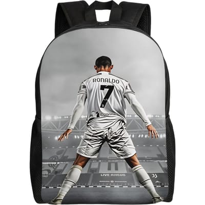 Dynamische Voetballer Rugzak Dames R-Ronaldos 2026 Grote Rugzakken Polyester Mooie Middelbare School Tassen Kamperen Kleurrijke Rugzak (as the picture,as picture)