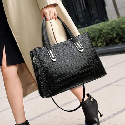 Handtas Dames - Schoudertas Tote - Dagelijks Gebruik - Elegante Stijl - 30 cm - Zwart