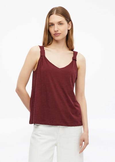 V-hals T-shirt van zacht katoen jersey maat dames s.Oliver